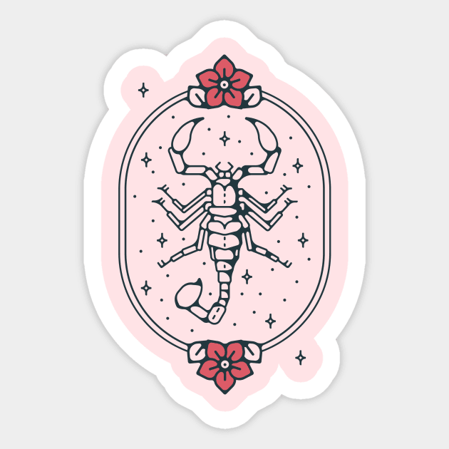 Flower Sting Sticker by mikehilldesign